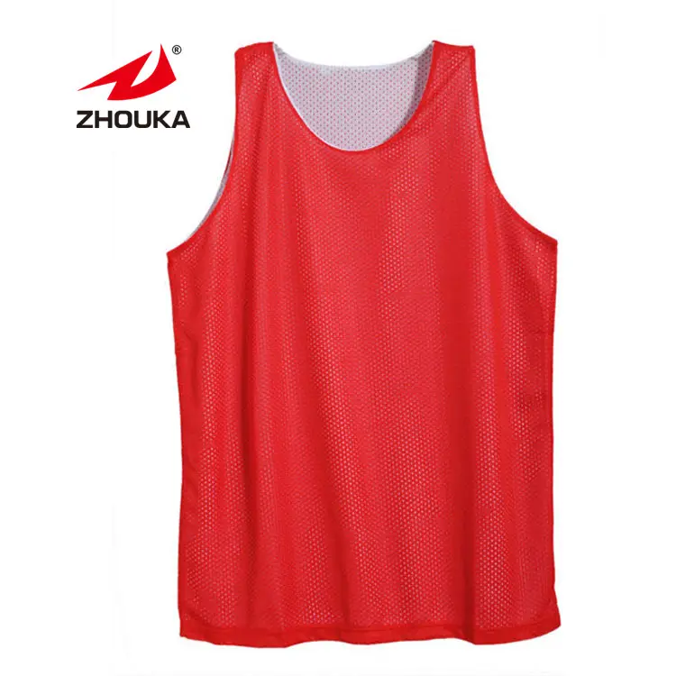 Sublimation Impression Logo Rouge Blanc vêtements de détente survêtements uniformes de basket-ball pas cher Réversible nouveau Maillot de basket-ball
