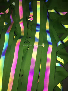 Colore arcobaleno fluorescente con fettuccia riflettente ad alta visibilità all'ingrosso per studenti zaino cintura per animali domestici cintura di avvertimento per il traffico notturno - Product Image 5