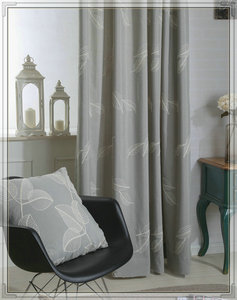 Rideaux en <span class=keywords><strong>coton</strong></span> à <span class=keywords><strong>lin</strong></span> en broderie <span class=keywords><strong>rideau</strong></span> gris - Product Image 4