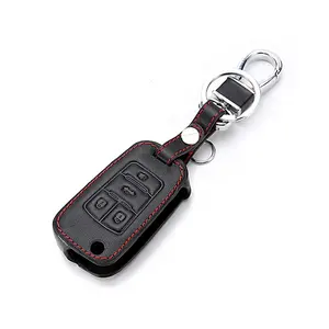 Genuine Leather Car Flip Key Cover Case For Chevrolet Sonic Cruze Aveo Sail Trax Captiva Malibu Silverad Controller Bag Fob Case