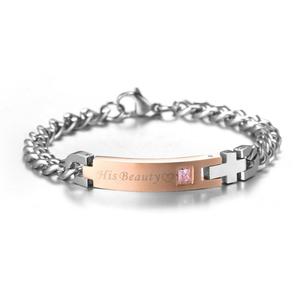 Bracelets de couple <span class=keywords><strong>en</strong></span> acier inoxydable «sa reine et son roi» à la mode Offre Spéciale pour cadeaux et fêtes QLB020 bijoux jonc - Product Image 5