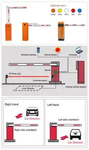 Automatic Parking Gate Security Straight Arm Boom Supermarket Barrier UT530-A For Factory Gate