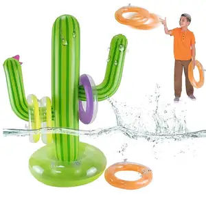 Opblaasbare Cactus Ring Toss Game Set Voor Kinderen (5 Pcs) opblaasbare Toss Game Feestartikelen Perfect Voor Zwembad Party Float Plezier Speelgoed
