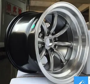 14x7 15x8 15x9 15x10.5 polegadas, rodas pretas foscas de bronze/hyper