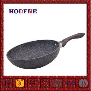 Respetuoso del medio ambiente de alta calidad <span class=keywords><strong>anodizado</strong></span> duro <span class=keywords><strong>wok</strong></span> sartén para restaurante con fondo plano - Product Image 2