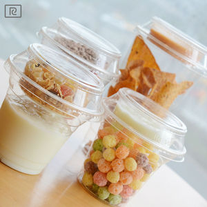 Gobelet à pâtisserie en plastique transparent jetable personnalisé See-box PP avec couvercle plat/dôme 17oz/520cc - Product Image 3