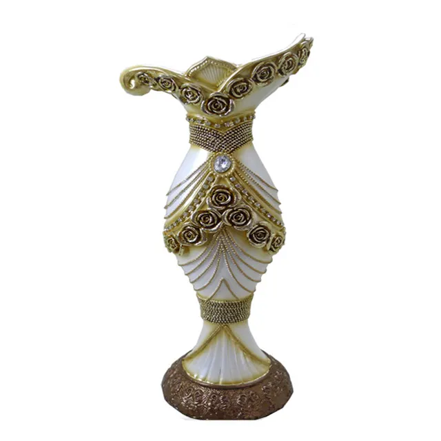 家の装飾のためのアンティーク樹脂ローズ花瓶