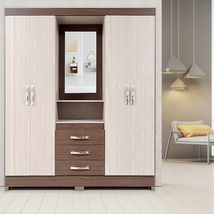 Installation facile Achetez une armoire à 4 portes avec miroir et tiroirs en ligne aux meilleurs prix - Product Image 5