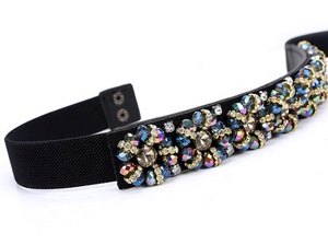 <span class=keywords><strong>Ceinture</strong></span> élastique robe mode cristal mariage <span class=keywords><strong>mariée</strong></span> femmes strass <span class=keywords><strong>ceinture</strong></span> - Product Image 3