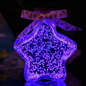 Vacío Navidad cristal estrella luminosa con corcho tapa al por mayor - Product Image 3