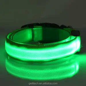 Factory wholesale dog collars pet products cat led flashing dog collar glowing protect your pet cat dog in the dark