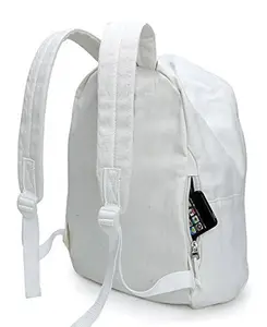 Handmade Bag White Canvas Backpacks Wholesale Dropship White Woman Fashion Backpack Canvas Plain Canvas Backpack Bag Rucksack