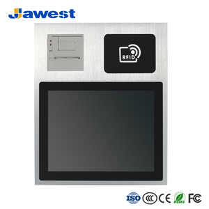 Jawest <span class=keywords><strong>RFID</strong></span> считыватель ПК панели 19 дюймов pos планшетный компьютер с Биометрическим принтера - Product Image 1