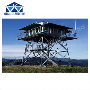 AR500 /Q355 Materiales Proporcionados Seguridad Torre de vigilancia Casa de guardia Plataforma Torres de observación Estructura de acero Torre turística