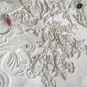 Arte Mural Moderno, Decoración de Interiores, Panel de Mármol Blanco Aran 3D - Product Image 2