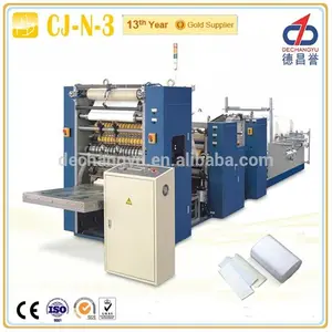 Cj-n-3 3 şeritli yüksek hız z kağıt katlama havlu makinesi