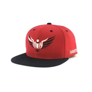 Wholesale Customize Blank Snapback Caps Plain Flat Brim Snapback Hats and Caps