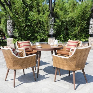 De mimbre al aire libre muebles de ocio Patio jardín <span class=keywords><strong>Bistro</strong></span> silla de mimbre y de mesa - Product Image 2