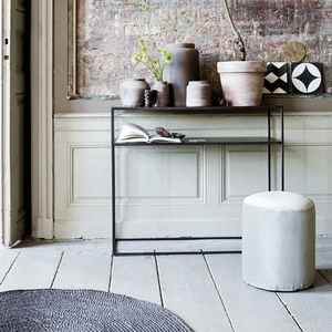 Nordic Europe Large 2 Tiers Metal <strong>Rectangle</strong> <strong>Coffee</strong> <strong>Table</strong> Console <strong>Table</strong> Sofa Side <strong>Table</strong> Living Room Modern Black - Product Image 4