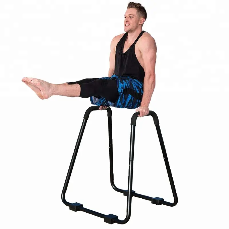 Gymnastic Parallel Bar Dip Station Parallettes Fit Equipment for Core Strength Balance Tricep Arm Shoulder Muscle Exercise