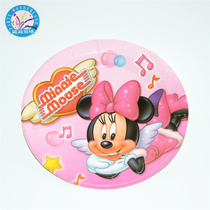 Mickey et <span class=keywords><strong>minnie</strong></span> enfants joyeux <span class=keywords><strong>anniversaire</strong></span> fête fournitures de fête de bande dessinée fournisseurs de Porcelaine de décoration de mariage papier plaque - Product Image 5