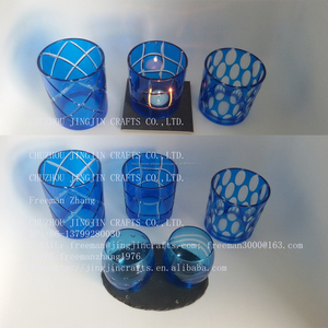 Hurrikan kerzenhalter aus glas/rot, blau, grün, gelb gefärbte bunte hurrikan glas kerze holer, kerzenlampe - Product Image 6
