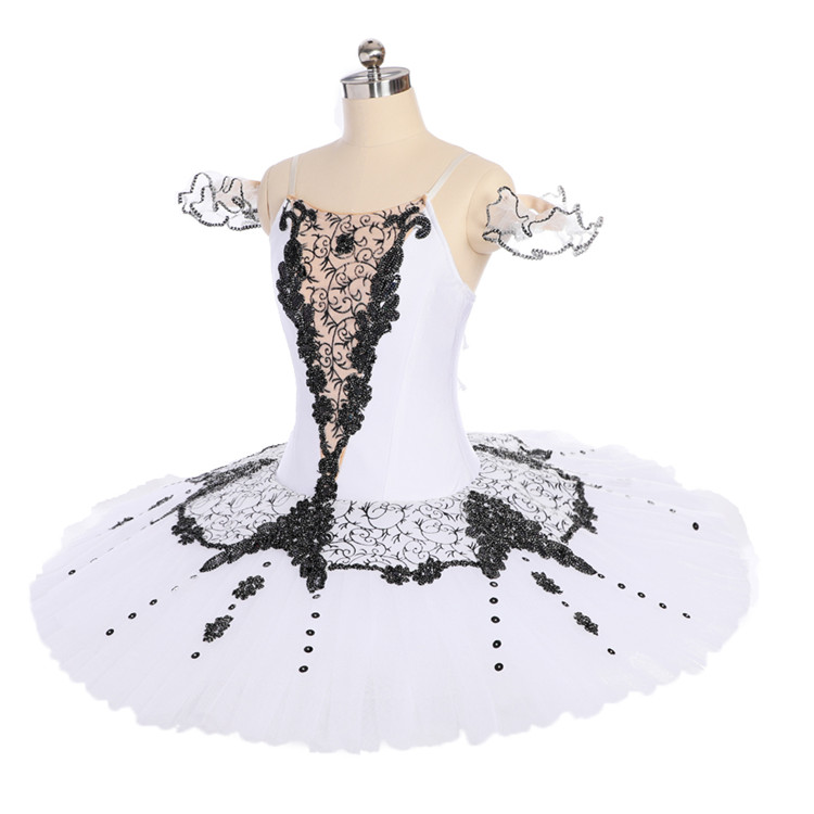 OCT9178 Fast Shipping OEM White and Gold Giselle Ballet Tutu for Girls