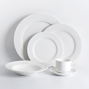 Fábrica Chaozhou aparato Hotel uso suave Blanco chino cena conjunto vajilla de cerámica, hecho en China, ~