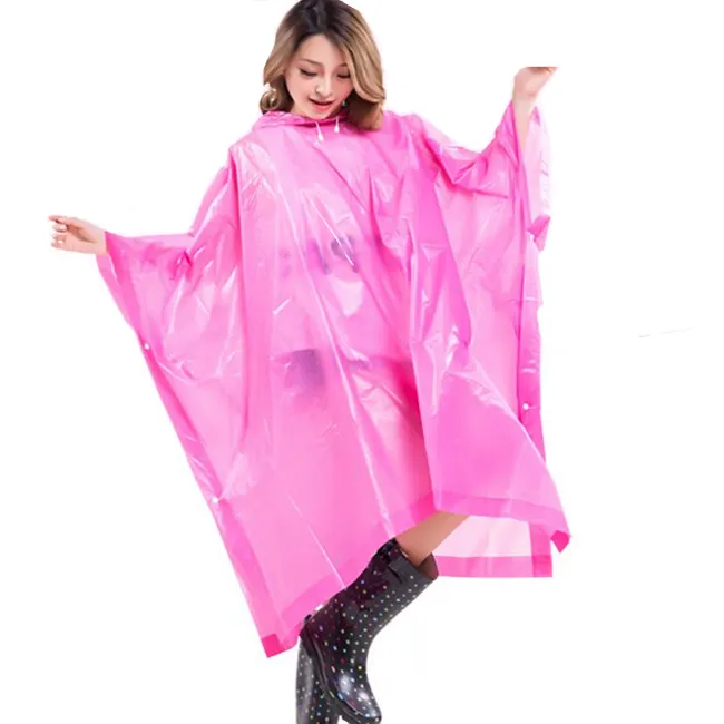 Disposable PVC Raincoat Cheaper Transparent Raincoats Manufacture and Cheap Promotional PVC Rain Poncho