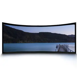 Pantalla de proyección 4K 2,35: 1, marco fijo curvo, proyector para cine en casa, gran oferta