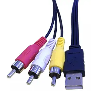 Cabletolink 2019 3 RCA к USB Aux аудио видео адаптер AV преобразователь Кабельный Шнур для ТВ/Mac/PC