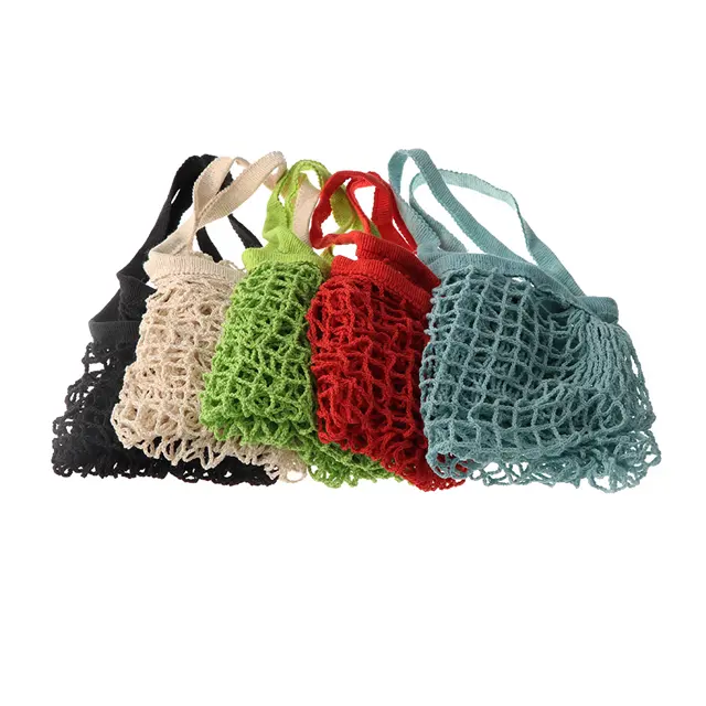 Osgoodway18 — sac de courses résistant réutilisable, sac d'épicerie à cordon, fourre-tout en coton, filet de courses en mailles tissé, Portable et Durable