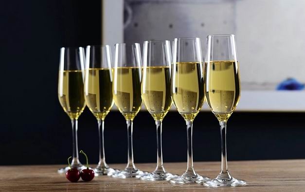 Champagne Flute Transparent Glass With Stem Lead Free Champagne Goblet Wine Glasses