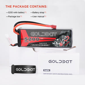 공장 도매 2S <span class=keywords><strong>7.4V</strong></span> 5200mAh 50C 높은 C 속도 <span class=keywords><strong>LiPo</strong></span> 배터리 하드 케이스 - Product Image 6