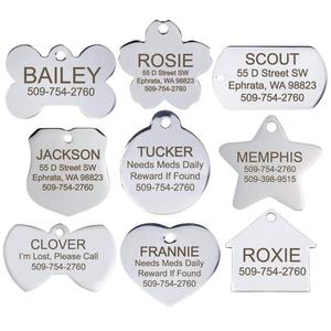 Bán Buôn Tùy Chỉnh Thép Không Gỉ Pet Id Tags Tùy Chỉnh Kim Loại Thiết Kế Logo Dog Tags - Product Image 5