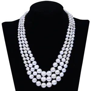 Large size jewelry latest model fashion pearl necklace