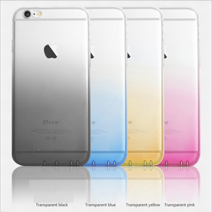 Mejor venta de silicona caso móvil para iPhone 6 s caso de tpu transparente gradiente - Product Image 5