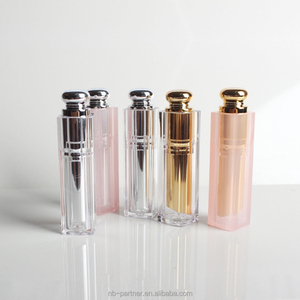 5g cuadrado claro/color de rosa/de oro/plata barras de labios tubo de plástico con UV de revestimiento por pulverización - Product Image 4