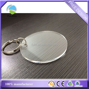Llavero redondo de plástico acrílico transparente personalizado - Product Image 3