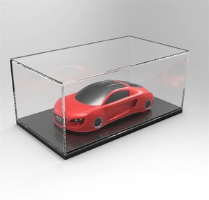 Vetrina per Auto in Scala 1:18 con Base in MDF Nero e Espositore in Acrilico Trasparente - Product Image 2
