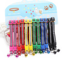 Joli Collier Réfléchissant en Nylon à Clochette pour Chat Imprimé Dessin Animé Petits Animaux Chiens
