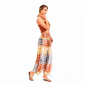 Nuevo diseño de las mujeres Pantalones Mujer Pantalones ropa tie dye boho pantalones Casuales - Product Image 5