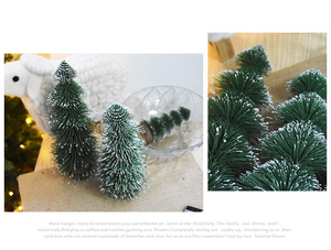 Pine Needle Artificial Flocked Snow Tower Shape Mini Table <strong>Top</strong> <strong>Christmas</strong> <strong>Tree</strong> 15-30cm Decoration Supplies - Product Image 5