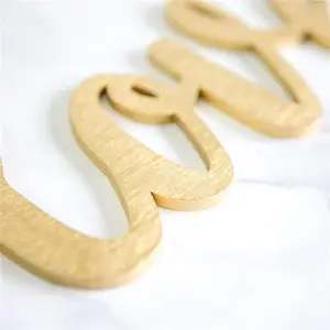 Custom Laser Cut Wood Letter for Home Decoration Natural Wood Wooden Letter Alphabet Carved Storage Customized Logo Best Goal
