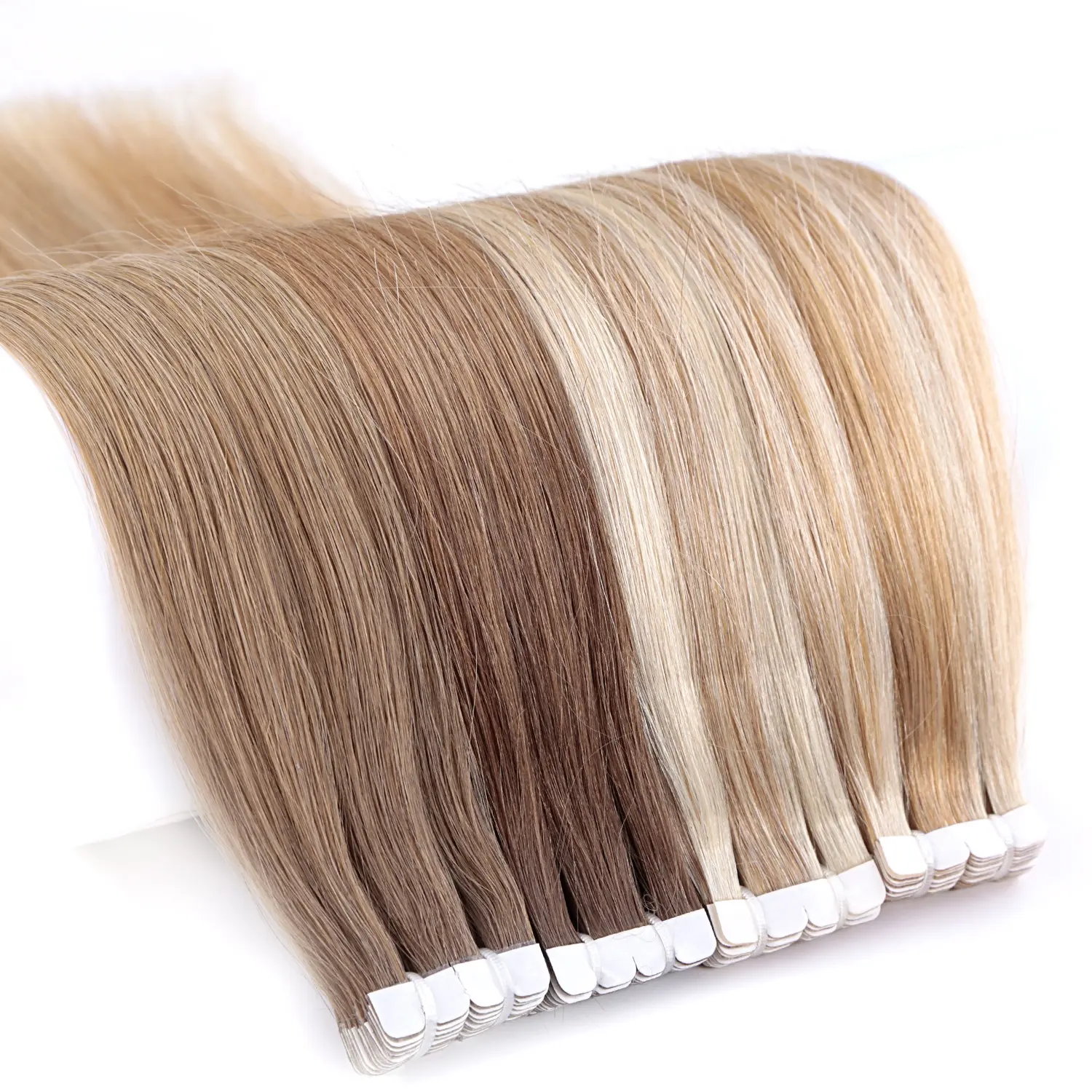 Wholesale Price 100% Cuticle Russian Remy Human Hair Double Drawn Tape Hair Skin Weft Invisible Tape Ins Hair Extensions