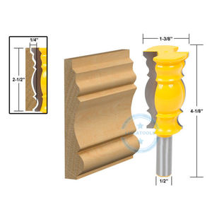 L-N101 Ensemble de 3 fraises à rainurer pour moulures - Fraises à rainurer pour bois avec tige de 1/2 pouce, fraises à rainurer pour le travail du bois - Product Image 4