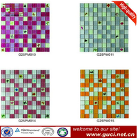 Glas-Fluoreszenz-Mosaikfliesen Garten Schwimmbad Leuchtende Dekorationsidee