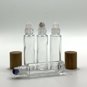 Hengjian 10ml gemma rullo bottiglia di vetro cosmetico con gemma rotolo sulla testa con tappo di bambù per olio essenziale e profumo - Product Image 4