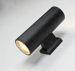 Abajo de doble cabeza al aire libre iluminación lámparas de pared cilindro COB 6W 12W llevó la luz de la pared IP65 impermeable luces porche AC 85-265V