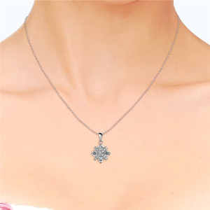 Charm Snowflake Shape Pendant Daisini Adornado con cristales Swarovski Sterling Silver 925 Charming Daisini Necklace - Product Image 6